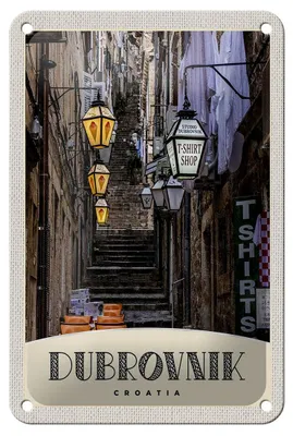 Produktbild von Blechschild Reise 12x18cm Dubrovnik Kroatien Architektur Dekoration