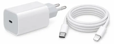 Produktbild von Ventarent 20 W USB-C Ladeset für iPhone 14 mit Lightning-Kabel, 1 m