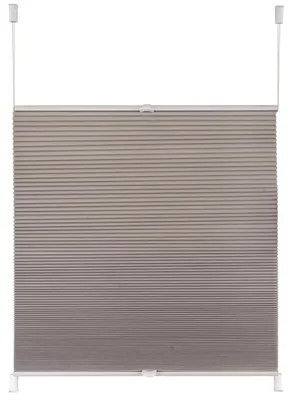 Produktbild von Deco4Me Wabenplissee Klemmfix ohne Bohren – Honeycomb Plissee, Verdunkelung, blickdicht – 100 x 140 cm, Hellgrau