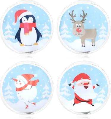 Produktbild von com-four® 4x Taschenwärmer wiederverwendbar - weihnachtliche Handwärmer - Wärmepad für kalte Tage und für unterwegs - Wärmeknickkissen