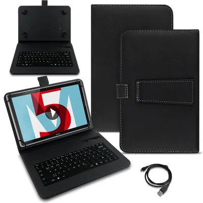Produktbild von Schutzhülle Tastatur für VALE Tablet V10E LTE-464 / V10A Hülle Bluetooth QWERTZFarben:Schwarz