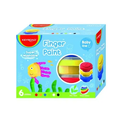 Produktbild von KEYROAD Fingermalfarben 6x100 ml