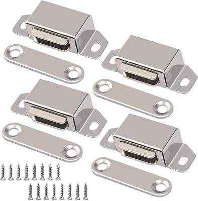 Produktbild von Magnetverschlüsse mit Befestigungselementen, Magnete für Schranktüren, Magnetverschluss für Schränke, Magnete für Schranktüren, Magnetischer Türverschluss, Magnete für Schranktüren