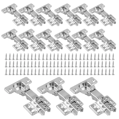 15 Küchenscharniere, Edelstahl, Softclose, Vollüberdeckung