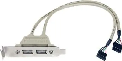 Obrázek produktu pro StarTech.com USBPLATELP, IDC, USB 2.0, Plná výška / nízký profil, PC Motherboard, Šedá, Metalická, 0,48 Gbit/s