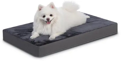 Produktbild von Orthopädisches Hundebett, mittelgroß, wasserdicht, dunkelgrau, 88x55x7cm