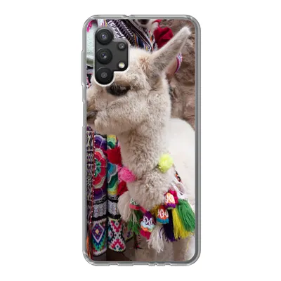Produktbild von MuchoWow® Handyhülle Schutzhülle Hülle für Samsung Galaxy A32 5G Alpaka - Halskette - Farben Silikon Softcase Handy Hülle - Softcase