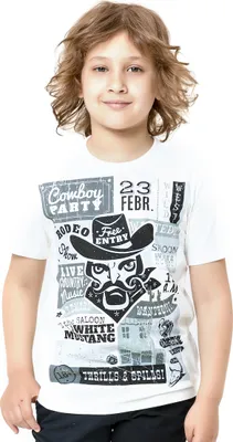 Produktbild von Jungen-T-Shirt Cowboy Party  - Weiß - 140