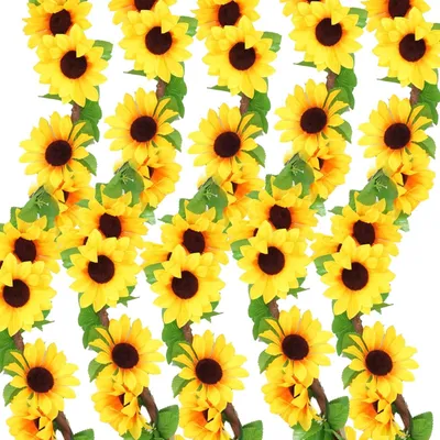 Immagine prodotto di Solidchoice - Set di 5 piante artificiali: girasoli e edera, ideali per la decorazione
