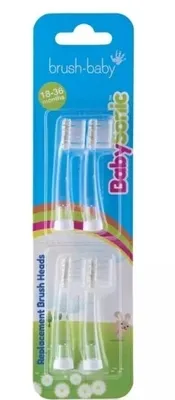 Obrázek produktu pro Náhradní Sonické Hlavice Brush-Baby pro Děti 18-36m, 4ks