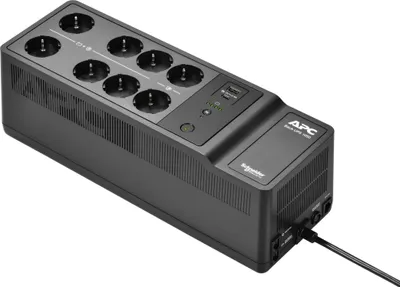 Produktbild von APC Back-UPS BE1050G2-GR - USV 8x Schuko, 1050VA, 2 USB-Ladegeräte, 1 USB-Datenanschluss, Standby (Offline), 1,05 kVA, 600 W, Schrittweise, 180 V, 266 V