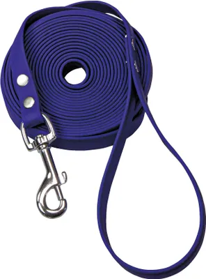 Produktbild von Schecker Biothane® Schleppleine mit Handschlaufe blau, 10 m / 16mm Hundeleine suchleine