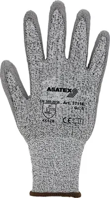 Produktbild von Schnittschutzhandschuhe Gr.9 grau/grau EN 388 PSA II HDPE m.PU 10 PA ASATEX