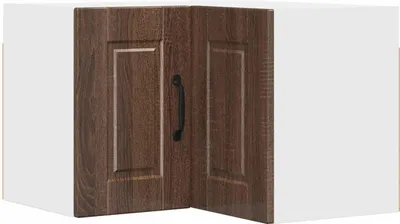 Immagine prodotto di vidaXL Armadietto angolare da parete PORTO, effetto rovere marrone, 57 x 57 x 40 cm