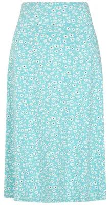 Productafbeelding van Lazy Jacks - Midi-rok voor dames, jersey LJ571 (maat 40), blauw/wit