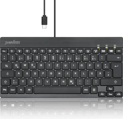 Image de Perixx PERIBOARD-426C FR, Mini clavier filaire USB-C à touches plates