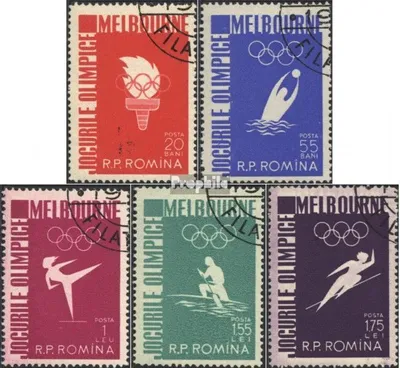 Produktbild von Briefmarken Rumänien 1956 Mi 1598-1602 (kompl.Ausg.) gestempelt 16. Olymp. Sommerspiele