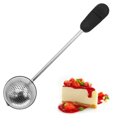 Produktbild von Edelstahl-Puderzuckerstreuer, Staubwedel, Mehlsieb, Pulver-Backsieb für Werkzeuge