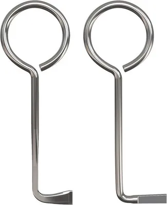 Produktbild von Famanu Lockpick Set - Professionelles Werkzeug zum Öffnen von Buntbartschlössern - 2 Stück - Silber