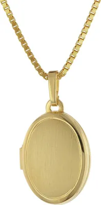 Produktbild von trendor 75973 Medaillon 333 Gelbgold mit Vergoldeter Silberkette, 50 cm