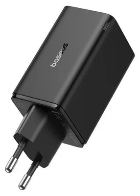 Imagen del producto de Baseus GaN6 Pro, cargador de 65W para enchufes europeos, incluye cable de carga de 1 metro