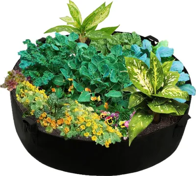 Obrázek produktu pro Pytle na rostliny z plsti, průměr 126 cm, výška cca 30 cm, objem 100 galonů, se 4 držadly.