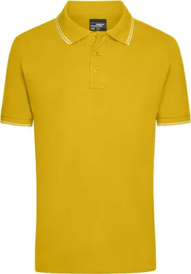 Produktbild von Men's Polo Polo in elastischer Piqué-Qualität sun-yellow/white, Gr. XL