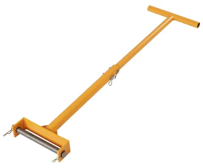 Produktbild von Maschinentransportroller 15 t - Maschinenfahrwerk - 15000 kg Traglast - Kohlenstoffstahl - 9 PolyurethanRollen - Mit Griff - Orange