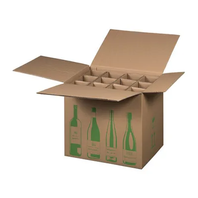 Produktbild von 5x Weinversandkarton ECO für 12 Weinflaschen mit DHL