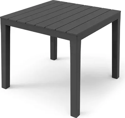 Produktbild von Plastový zahradní stůl čtvercový antracit - 78 x 78 cm - kempingový stůl balkonový stůl terasový stůl