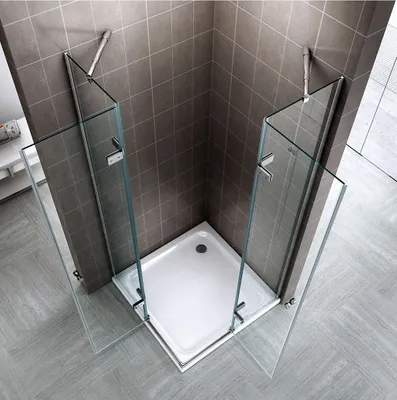 Produktbild von i-flair Eck-Duschkabine 75x100x190 cm aus durchsichtigem 6 mm Sicherheitsglas - DK19