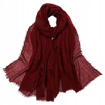 Productafbeelding van Kamea elegante dames sjaal, rood, 180x85 cm, lichtgewicht, klassiek