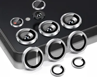 Produktbild von Kamera Linsenschutz Glas Set für Samsung Galaxy S25 Ultra Schutzglas Camera Linse Panzerfolie 9H Silber