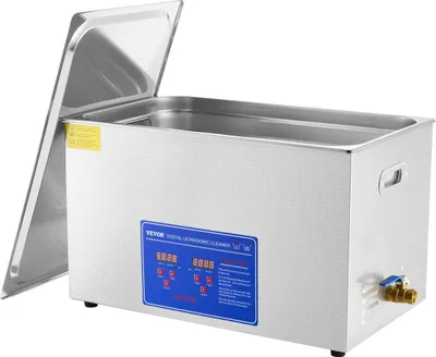 Imagen del producto de Máquina de limpieza ultrasónica de 30 litros, acero inoxidable, con calentador digital y temporizador, para limpieza de joyas y uso comercial, personal o doméstico (30 litros)
