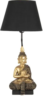 Obrázek produktu pro Clayre & Eef Stolní lampa Buddha černá Ø 28x60 cm E27 1x60W 6LMC0037