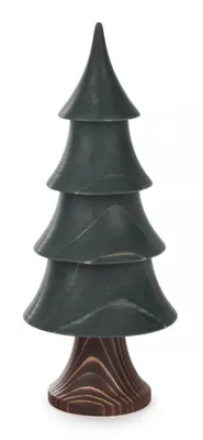Produktbild von Baum Massivholzbaum mit Stamm, Stufenform spitz, grün lasiert BxHxT 60x170x60mm