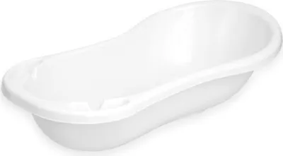 Produktbild von Lorelli Baby Badewanne 100 cm mit Ablagefächern, anatomische Form, Kunststoff in weiß