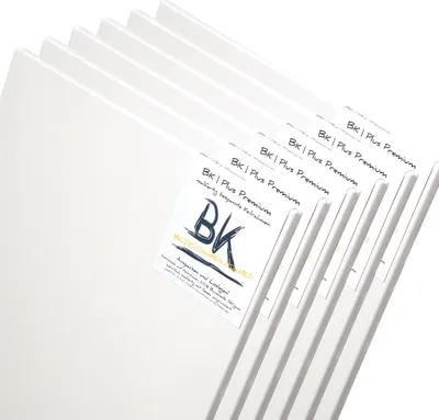 Produktbild von 6 B.K. PLUS Leinwände | 70x120 cm | auf Keilrahmen, 100% Baumwolle