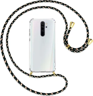 Produktbild von Handykette Backcover-Schutzhülle mit Band (Metall goldfarben) für Xiaomi Redmi Note 8 Pro - camouflage
