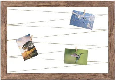 Produktbild von FC Fotohalter Pinnwand Fotorahmen Eiche Dunkelbraun Neo Collage Line FC 53G Bilderrahmen inklusive CLAMARO , Größe:70x50cm (Querformat)