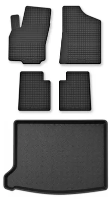 Immagine prodotto di Tappetini a vasca + bagagliaio per Jeep Compass II MP dal 2020 SUV 5 pezzi – Wielganizator Semi-Universal