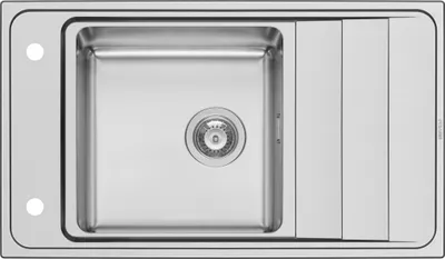 Productafbeelding van PYRAMIS MIDO (76x44) 1B 1D, Inbouwspoelbak, Rechthoekig, Zwart, 1 kom, Rechthoekig, 360 x 360 mm