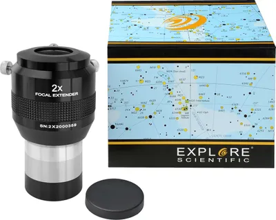 Produktbild von Explore Scientific Fokalextender 2x 2"/1,25" vierlinsig mehrfachvergütet Filtergewinde Astrofotografie