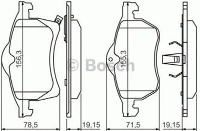 Produktbild von Bosch Bremsbelagsatz, Scheibenbremse  0 986 424 457