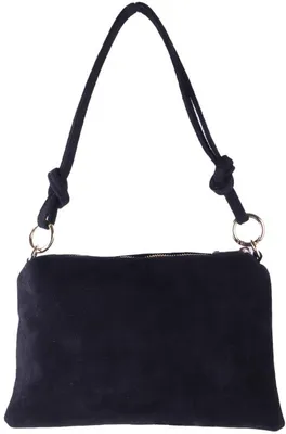 Imagen del producto de Bolso de hombro de cuero Giuliano, modelo Sienna, en ante, fabricado en Italia, color