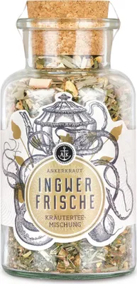 Produktbild von Ingwerfrische Kräutertee, 70g im Korkenglas