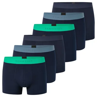 Produktbild von Schiesser 6er Pack 95/5 Baumwolle Retro Short / Pant Hochwertige Baumwolle für angenehmen Tragekomfort, Elastischer Bund für perfekte Passform, Atmungsaktive Shorts für den Alltag