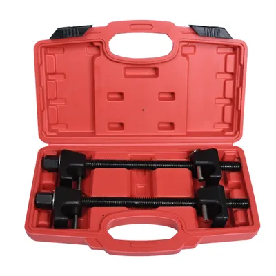 Image de UISEBRT Tendeur de ressort universel 2 pièces pour l'abaissement de la jambe de suspension Tendeur de montage Outil d'abaissement 310MM