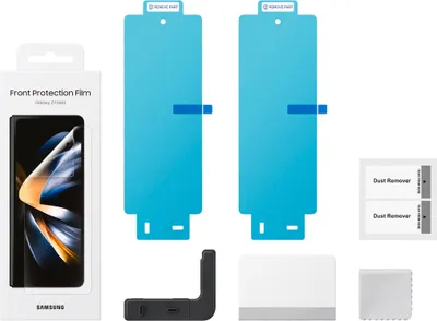 Produktbild von Samsung Displayschutzfolie fr Samsung Galaxy Z Fold 4, Offizielles Samsung Zubehr, Displayfolie, Kratz- und Fingerabdruckschutz, kristallklar - 2er Pack