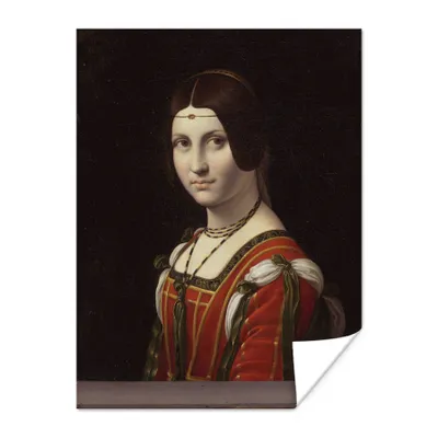 Obrázok produktu pre MuchoWow® Plagát - La Belle Ferronnière - Leonardo da Vinci - 30x40